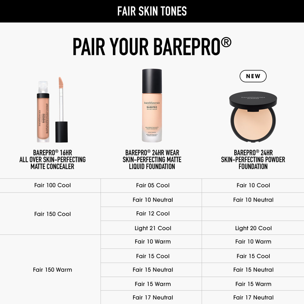 BAREPRO 16HR All Over Skin-Perfecting Matte Concealer Mineral SPF 25 - Image 12